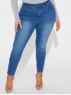 Fashion Nova Women’s Skinny Jeans - Blue Denim